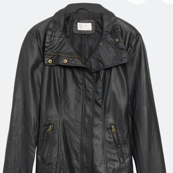 Black RD Style Rhonda Faux Leather Jacket XS - Picture 1 of 6